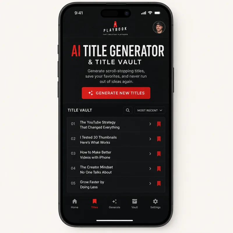 My AI Title Generator & Title Vault
